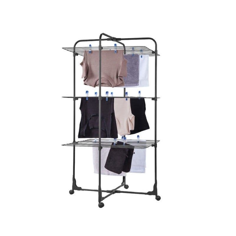 LEIFHEIT Clothes Rack Classic Tower 270 Black Diamond 126x68x68cm