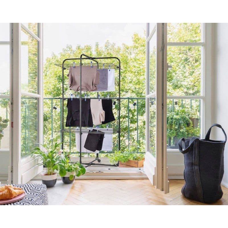 LEIFHEIT Clothes Rack Classic Tower 270 Black Diamond 126x68x68cm