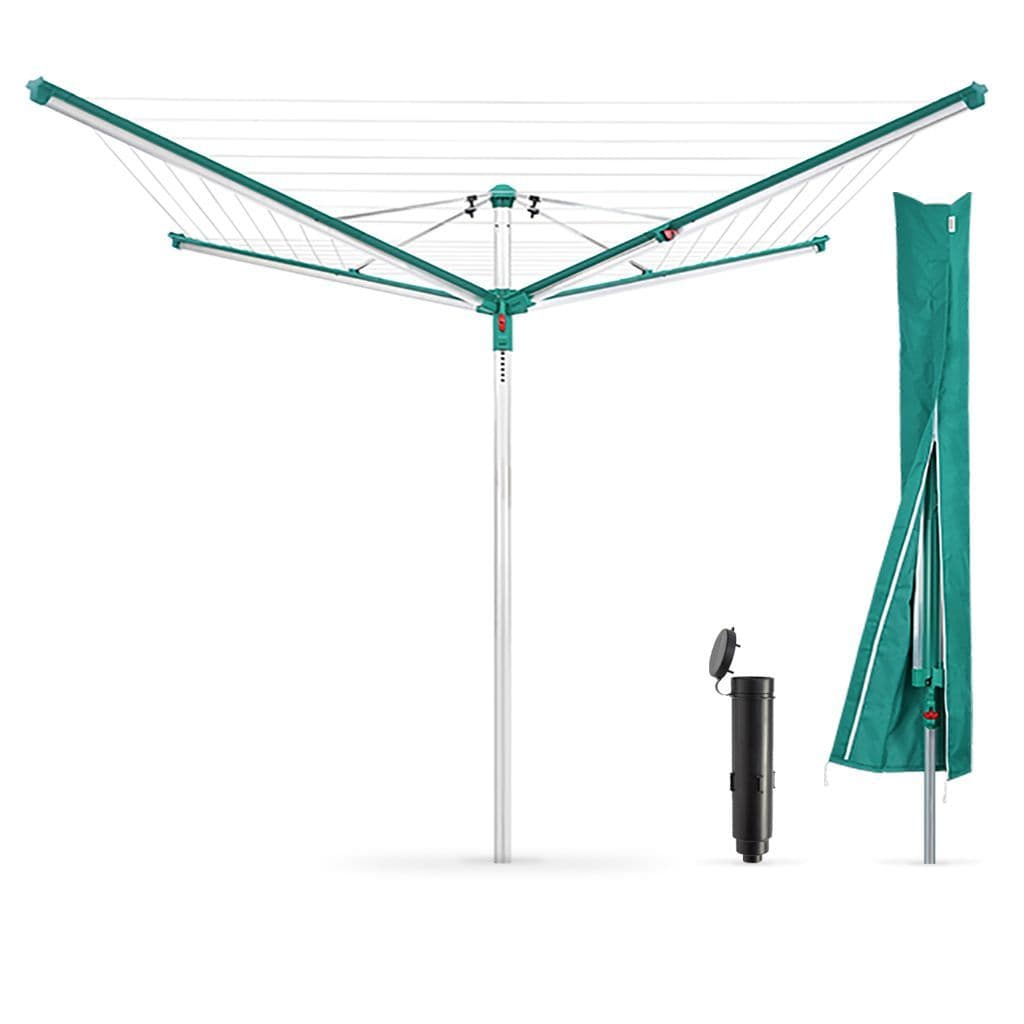 LEIFHEIT Linomatic 500 Deluxe Rotary Washing Line Airer Dryer 50m With Cover - Leifheit