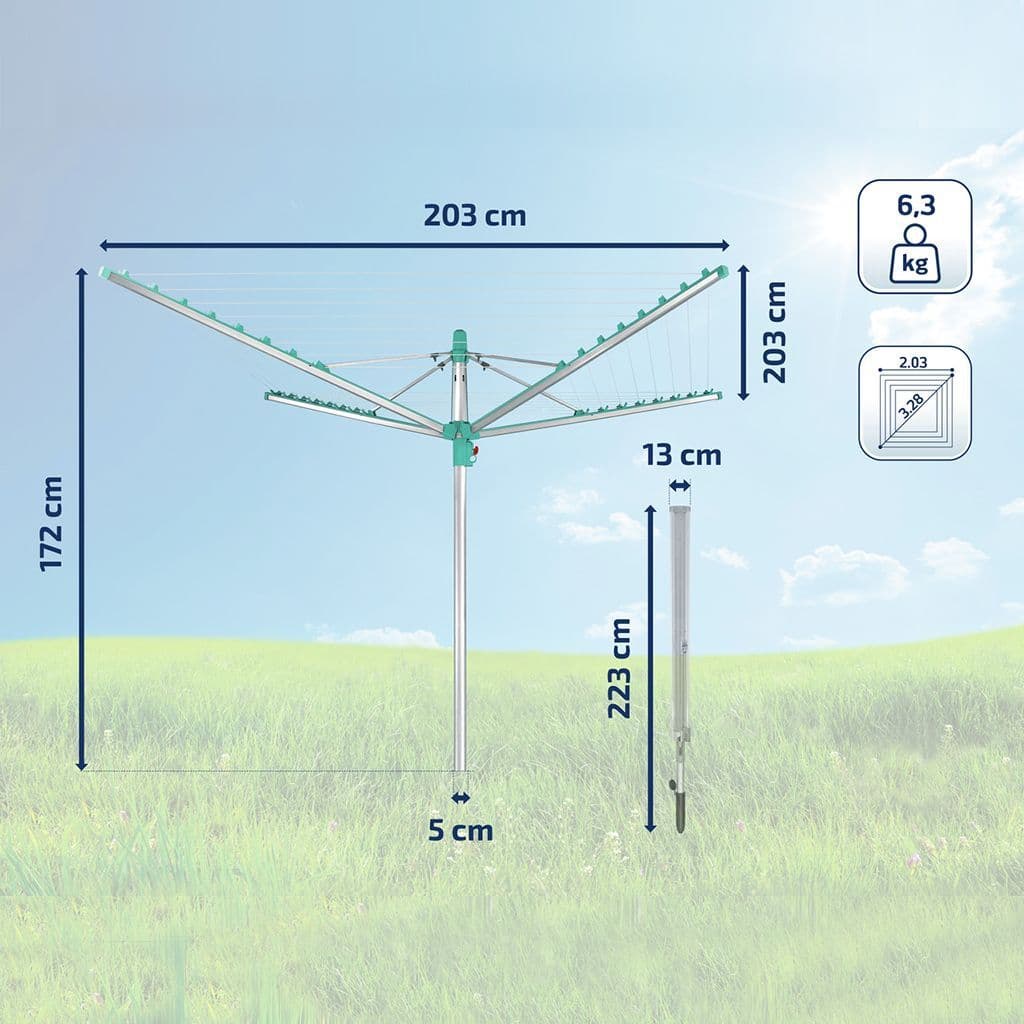 LEIFHEIT Linomatic Easy 500 50m Rotary Dryer - Leifheit