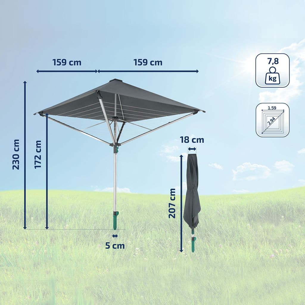 LEIFHEIT LinoProtect 400 Deluxe Rotary Washing Line Airer Dryer 40m - Leifheit