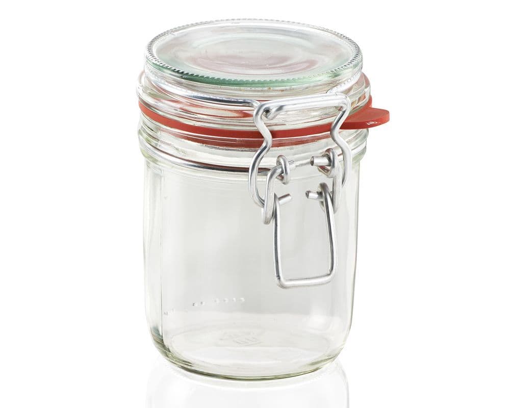 LEIFHEIT  Preserving and Storage Glass Jar With Clip Top Fastening Seal 375ml - Leifheit