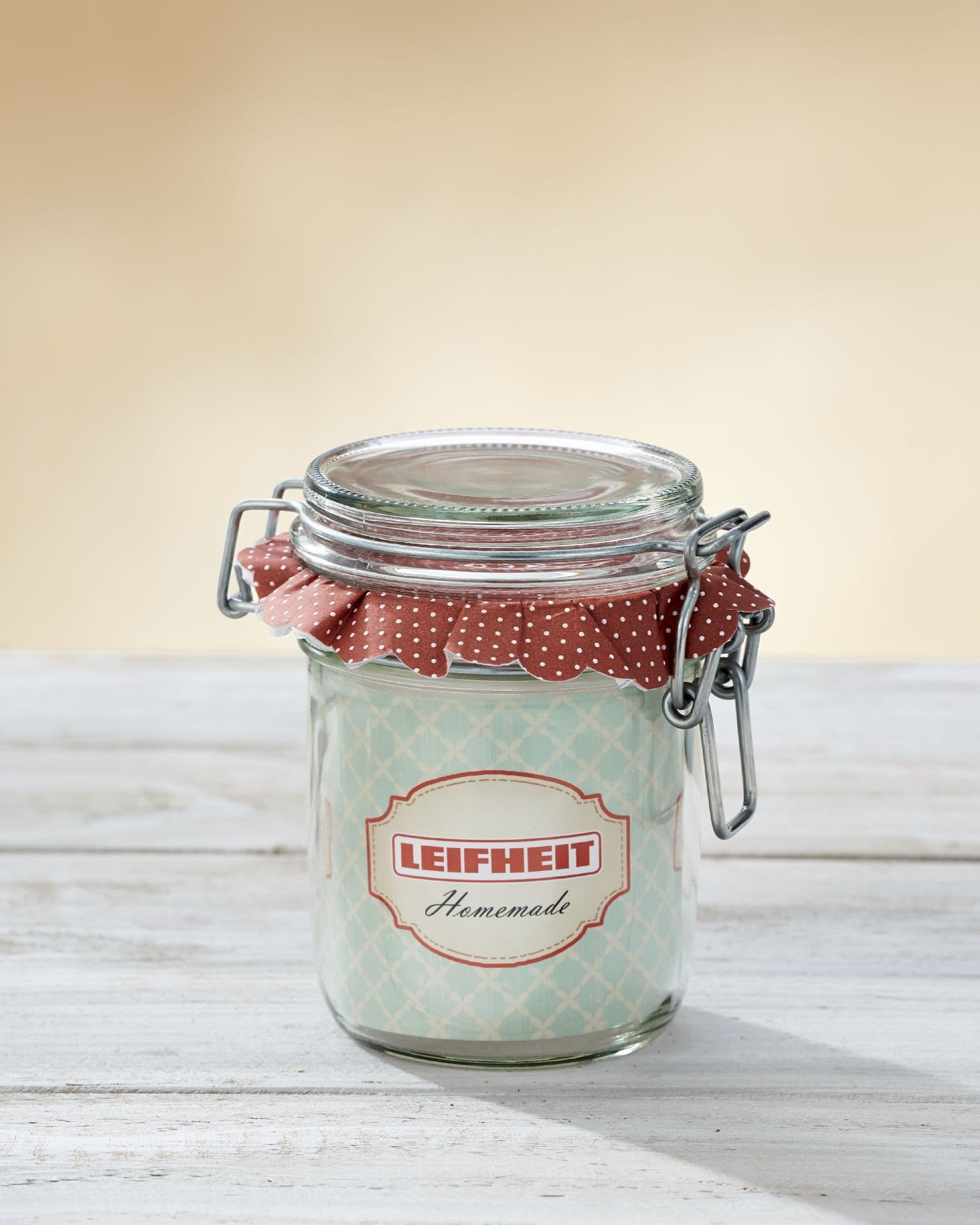 LEIFHEIT  Preserving and Storage Glass Jar With Clip Top Fastening Seal 375ml - Leifheit