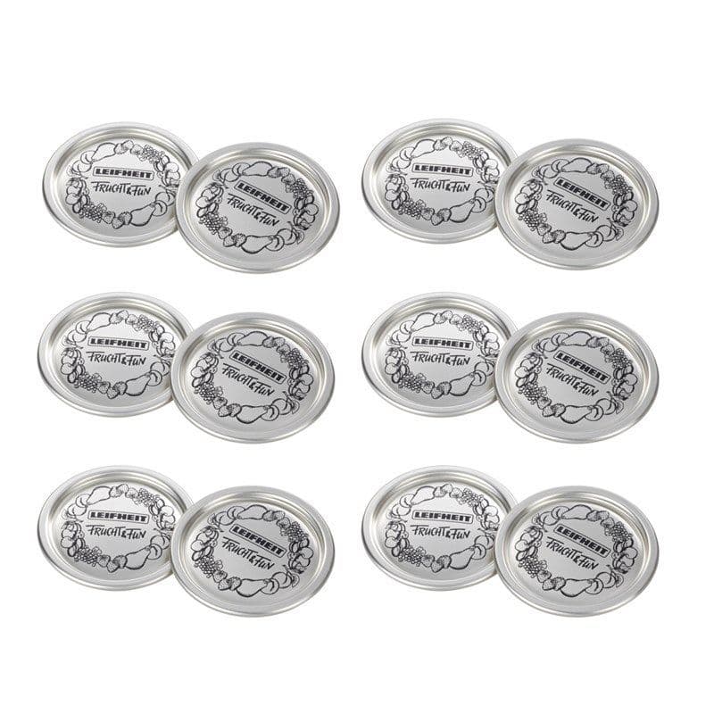 LEIFHEIT Replacement Preserving Kilner Style Glass Jar Lids 8.4cm Diameter 12 Pack - Leifheit