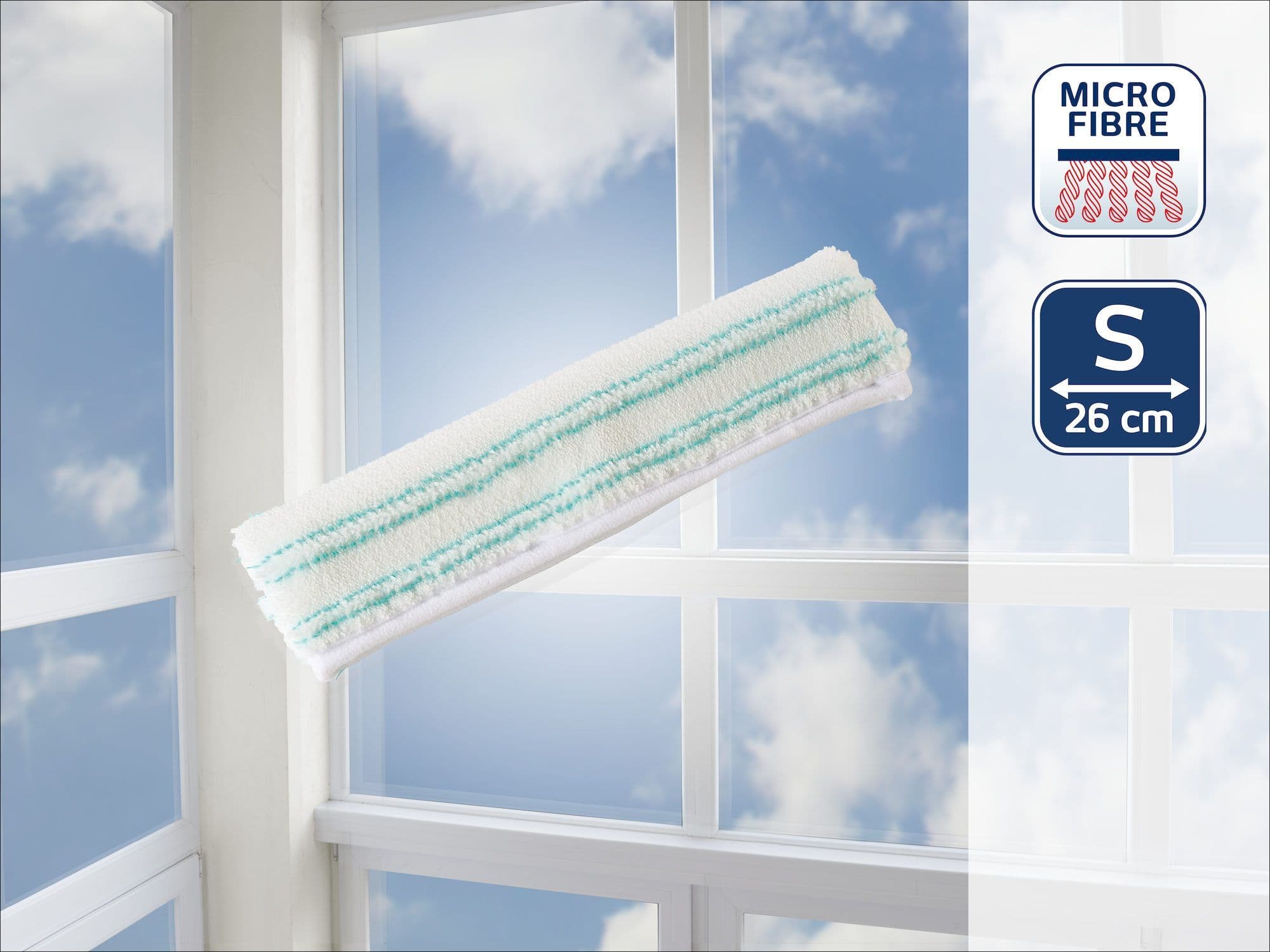 LEIFHEIT Replacement Window Washer Microfibre Cleaning Pad Medium 26cm - Leifheit