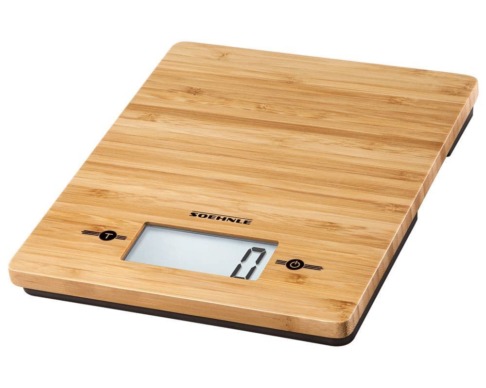 SOEHNLE Natural Bamboo Digital Kitchen Weighing Scales - Leifheit