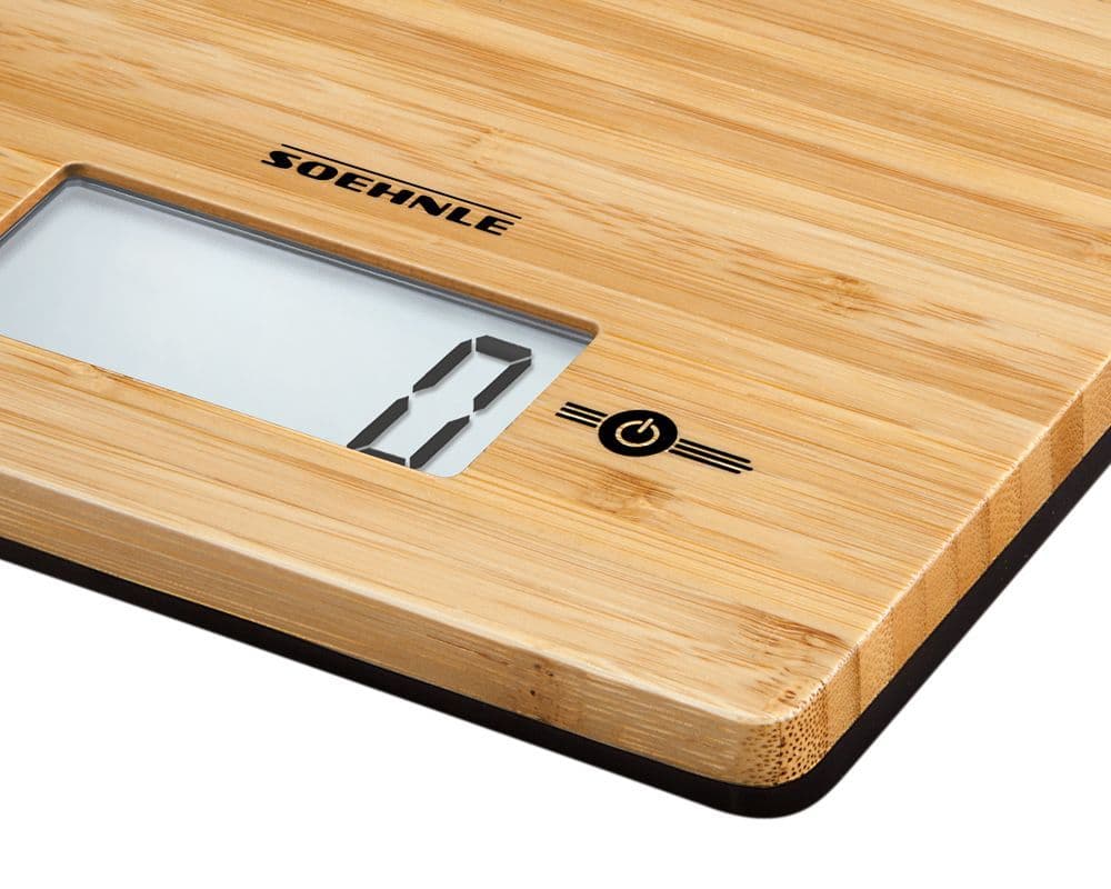 SOEHNLE Natural Bamboo Digital Kitchen Weighing Scales - Leifheit