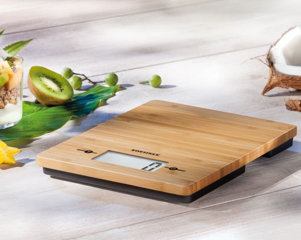 SOEHNLE Natural Bamboo Digital Kitchen Weighing Scales - Leifheit